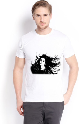 Trendster Printed Men's Round Neck White T-Shirt