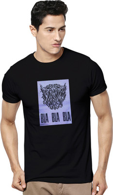 Kavit Hub Graphic Print Men's Round Neck Black T-Shirt