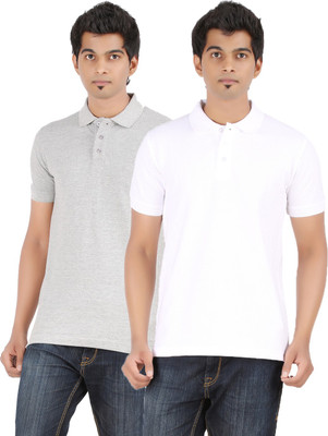 Ap'pulse Solid Men' Polo Neck Grey, White T-Shirt(Pack of 2, Grey melange;white
Ap'pulse Solid Men' Polo Neck Grey, White T-Shirt(Pack of 2, Grey melange;white