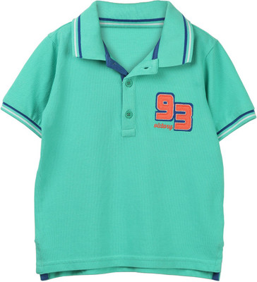 Beebay Boys Solid T Shirt(Light Green, Pack of 1)