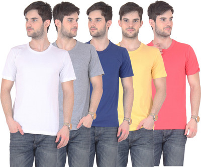 FnMe Solid Men' Round Neck Multicolor T-Shirt(Pack of 5, Blue;gajri;grey;white;yellow
FnMe Solid Men' Round Neck Multicolor T-Shirt(Pack of 5, Blue;gajri;grey;white;yellow