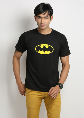 Weardo Printed Men's Round Neck Black T-Shirt