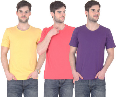 E'Hiose Solid Men's Round Neck Multicolor T-Shirt(Pack of 3, Gajri;purple;yellow
E'Hiose Solid Men's Round Neck Multicolor T-Shirt(Pack of 3, Gajri;purple;yellow