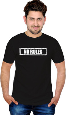 INKIT Graphic Print Men's Round Neck Black T-Shirt