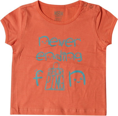 Wow Mom Boys Printed T Shirt(Pink, Pack of 1, Coral