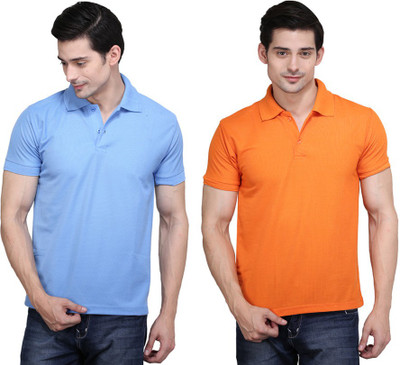Ilbies Solid Men' Polo Neck Multicolor T-Shirt(Pack of 2, Light blue - orange
Ilbies Solid Men' Polo Neck Multicolor T-Shirt(Pack of 2, Light blue - orange