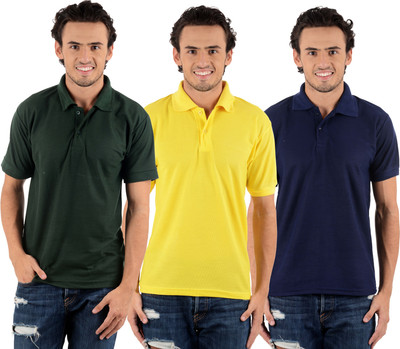Blaze Solid Men's Polo Neck Multicolor T-Shirt(Pack of 3, Dark blue;dark green;yellow
Blaze Solid Men's Polo Neck Multicolor T-Shirt(Pack of 3, Dark blue;dark green;yellow