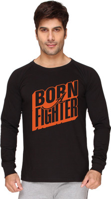 SayItLoud Printed Men's Round Neck Black T-Shirt