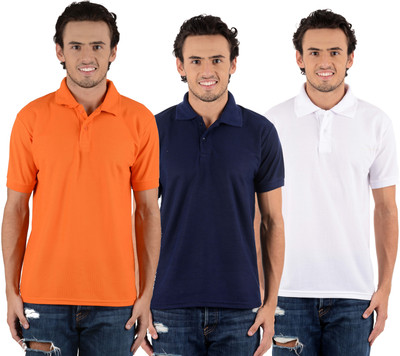 Blaze Solid Men's Polo Neck Multicolor T-Shirt(Pack of 3, Dark blue;orange;white
Blaze Solid Men's Polo Neck Multicolor T-Shirt(Pack of 3, Dark blue;orange;white