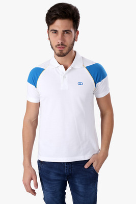 Ajile by Pantaloons Solid Men's Polo Neck White T-Shirt