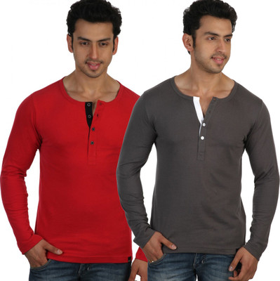 Rigo Solid Men's Henley Red, Grey T-Shirt(Pack of 2)
Rigo Solid Men's Henley Red, Grey T-Shirt(Pack of 2)