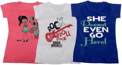 IndiWeaves Girls Printed T Shirt(Multicolor, Pink & white & blue
IndiWeaves Girls Printed T Shirt(Multicolor, Pink & white & blue