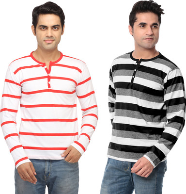 Leana Striped Men' Fashion Neck Multicolor T-Shirt(Pack of 2, Multi - text
Leana Striped Men' Fashion Neck Multicolor T-Shirt(Pack of 2, Multi - text
