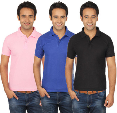 Quetzal Solid Men's Polo Neck Multicolor T-Shirt(Pack of 3, Black;blue;pink
Quetzal Solid Men's Polo Neck Multicolor T-Shirt(Pack of 3, Black;blue;pink