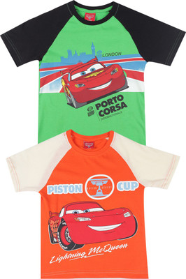 Disney Boys Printed T Shirt, Green/orange