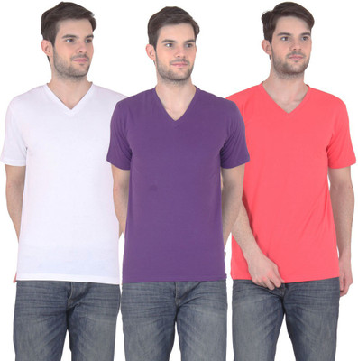 E'Hiose Solid Men's V-neck Multicolor T-Shirt(Pack of 3, Carrot;purple;white
E'Hiose Solid Men's V-neck Multicolor T-Shirt(Pack of 3, Carrot;purple;white