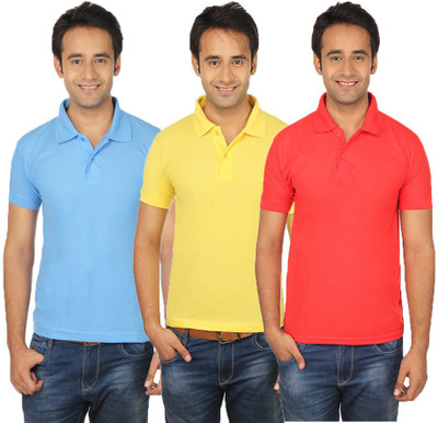 Quetzal Solid Men's Polo Neck Multicolor T-Shirt(Pack of 3, Red;sky blue;yellow
Quetzal Solid Men's Polo Neck Multicolor T-Shirt(Pack of 3, Red;sky blue;yellow