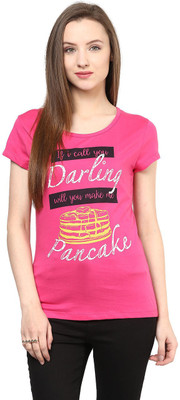 Honey By Pantaloons Graphic Print Women's Round Neck Pink T-Shirt, Dark coral
Honey By Pantaloons Graphic Print Women's Round Neck Pink T-Shirt, Dark coral