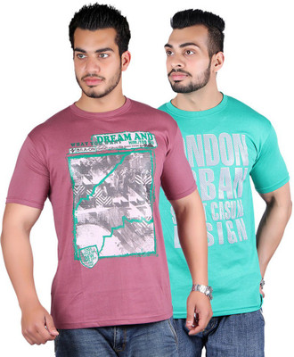 Shineway Graphic Print Men's Round Neck Multicolor T-Shirt(Pack of 2, Green;magenta
Shineway Graphic Print Men's Round Neck Multicolor T-Shirt(Pack of 2, Green;magenta