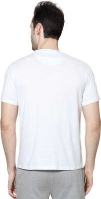 Ajile by Pantaloons Printed Men's Round Neck White T-Shirt