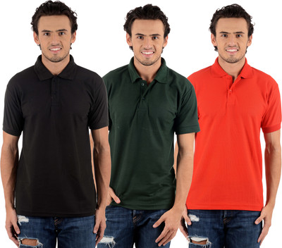 Blaze Solid Men' Polo Neck Multicolor T-Shirt(Pack of 3, Black;dark green;red
Blaze Solid Men' Polo Neck Multicolor T-Shirt(Pack of 3, Black;dark green;red
