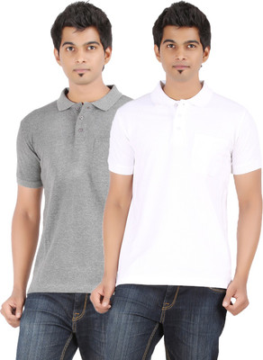 Ap'pulse Solid Men' Polo Neck Grey, White T-Shirt(Pack of 2, Andhra melange;white
Ap'pulse Solid Men' Polo Neck Grey, White T-Shirt(Pack of 2, Andhra melange;white