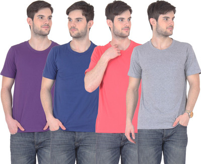 E'Hiose Solid Men' Round Neck Multicolor T-Shirt(Pack of 4, Blue;gajri;grey;purple
E'Hiose Solid Men' Round Neck Multicolor T-Shirt(Pack of 4, Blue;gajri;grey;purple