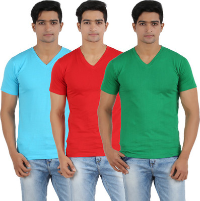 Lyril Solid Men's V-neck Blue, Red, Dark Green T-Shirt(Pack of 3, Blue;dark green;red
Lyril Solid Men's V-neck Blue, Red, Dark Green T-Shirt(Pack of 3, Blue;dark green;red