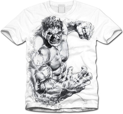 Super Drool Graphic Print Men's Round Neck White T-Shirt
