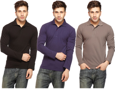 Gritstones Solid Men's Polo Neck Multicolor T-Shirt(Pack of 3), Black;navy;s.grey
Gritstones Solid Men's Polo Neck Multicolor T-Shirt(Pack of 3), Black;navy;s.grey