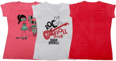 IndiWeaves Girls Printed, Solid T Shirt(Multicolor, Pink & white & red
IndiWeaves Girls Printed, Solid T Shirt(Multicolor, Pink & white & red