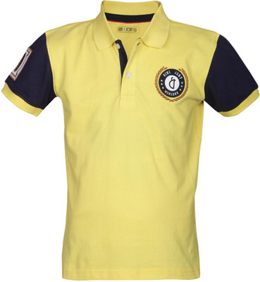 Gini & Jony Boys Solid T Shirt(Yellow