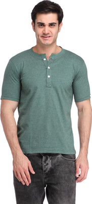BigIdea Solid Men's Round Neck Green T-Shirt