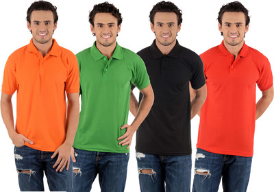 Blaze Solid Men's Polo Neck Multicolor T-Shirt(Pack of 4, Black;light green;orange;red
Blaze Solid Men's Polo Neck Multicolor T-Shirt(Pack of 4, Black;light green;orange;red