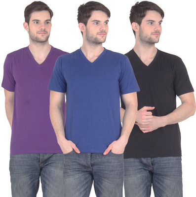 E'Hiose Solid Men's V-neck Multicolor T-Shirt(Pack of 3, Black;blue;purple
E'Hiose Solid Men's V-neck Multicolor T-Shirt(Pack of 3, Black;blue;purple