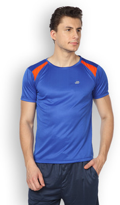 DIFFERENCE OF OPINION Solid Men' Round Neck Blue T-Shirt