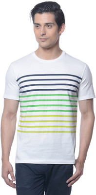 Carve Printed Men' Round Neck White T-Shirt