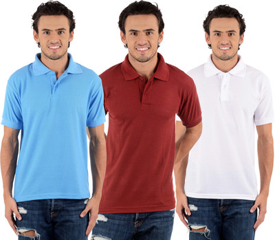 Blaze Solid Men' Polo Neck Multicolor T-Shirt(Pack of 3, Maroon;sky blue;white
Blaze Solid Men' Polo Neck Multicolor T-Shirt(Pack of 3, Maroon;sky blue;white