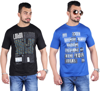 Shineway Printed Men's Round Neck Multicolor T-Shirt(Pack of 2, Black;blue
Shineway Printed Men's Round Neck Multicolor T-Shirt(Pack of 2, Black;blue