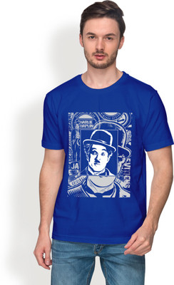 Leviticus Graphic Print Men's Round Neck Blue T-Shirt