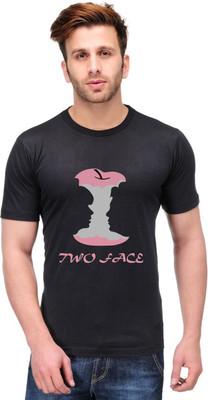 Trendster Printed Men's Round Neck Black T-Shirt