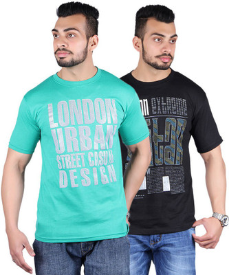Shineway Graphic Print Men's Round Neck Multicolor T-Shirt(Pack of 2, Black;green
Shineway Graphic Print Men's Round Neck Multicolor T-Shirt(Pack of 2, Black;green