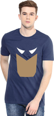Gallop Printed Men's Round Neck Dark Blue T-Shirt, Navy