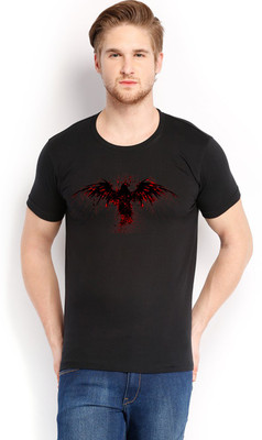 Trendster Printed Men's Round Neck Black T-Shirt