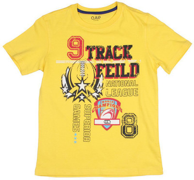 Ajile by Pantaloons Boys Graphic Print T Shirt(Yellow, Pack of 1