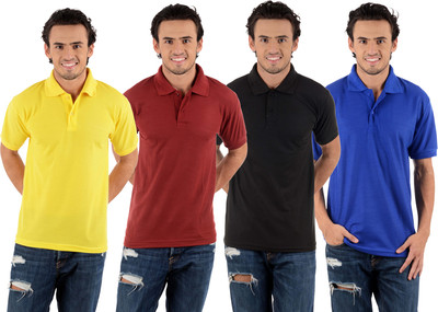 Blaze Solid Men' Polo Neck Multicolor T-Shirt(Pack of 4, Black;maroon;royal blue;yellow
Blaze Solid Men' Polo Neck Multicolor T-Shirt(Pack of 4, Black;maroon;royal blue;yellow