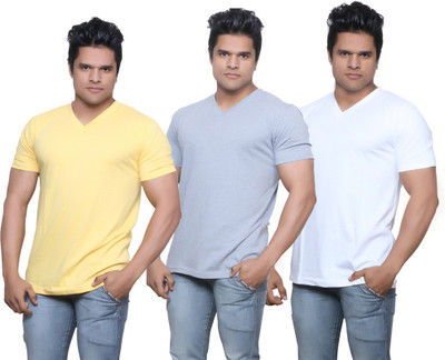 IndiWeaves Solid Men's V-neck Yellow, Grey, White T-Shirt(Pack of 3, Gray;white;yellow
IndiWeaves Solid Men's V-neck Yellow, Grey, White T-Shirt(Pack of 3, Gray;white;yellow