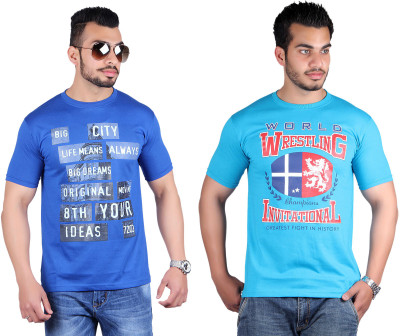 Shineway Printed Men's Round Neck Multicolor T-Shirt(Pack of 2, Blue;turquoise
Shineway Printed Men's Round Neck Multicolor T-Shirt(Pack of 2, Blue;turquoise