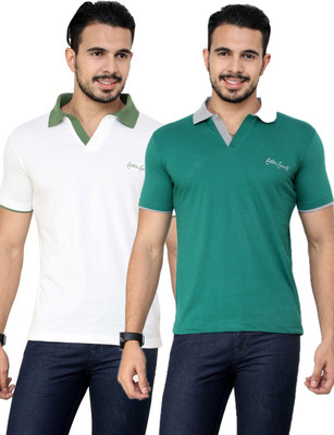 Cotton County Premium Solid Men's Flap Collar Neck Green, White T-Shirt(Pack of 2)
Cotton County Premium Solid Men's Flap Collar Neck Green, White T-Shirt(Pack of 2)
