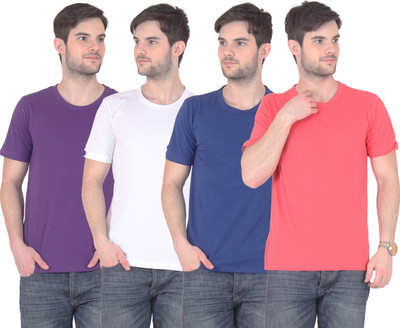 FnMe Solid Men's Round Neck Multicolor T-Shirt(Pack of 4, Blue;gajri;purple;white
FnMe Solid Men's Round Neck Multicolor T-Shirt(Pack of 4, Blue;gajri;purple;white
